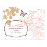 Spring Bliss (Zinnia) Wedding Save the Date postcards