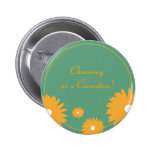 Spring Blooms Green Button