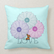 Spring Blooms: Love Pillow throwpillow