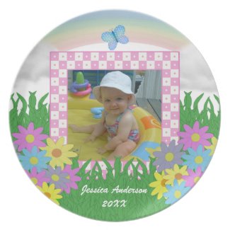 Spring Blooms: Personalized Picture Keepsake Plate plate