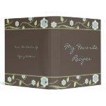 Spring Blooms Recipe Book Vinyl Binders