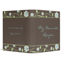 Spring Blooms Recipe Book Vinyl Binders