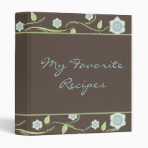 Spring Blooms Recipe Book Vinyl Binders