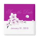 Spring Blossom Save The Date Wedding Announcement Magnet