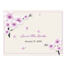 Spring Blossom Save the Date Wedding Announcement Post Card