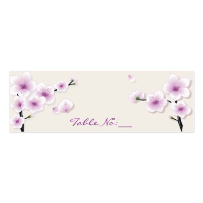 Spring Blossom Table Place Card Business Card Templates