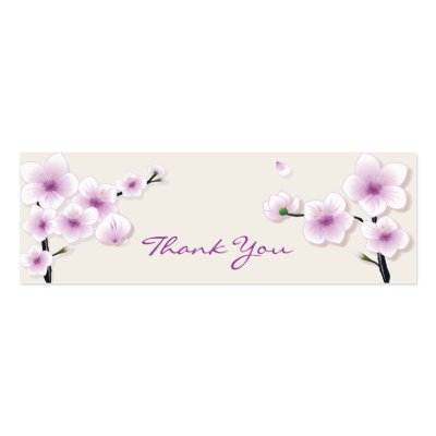 Spring Blossom Thank You Tag Business Card