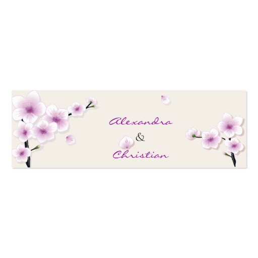 Spring Blossom Thank You Tag Business Card (back side)