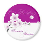 Spring Blossom Wedding Save The Date Announcement Refrigerator Magnet