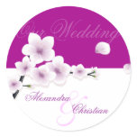 Spring Blossom Wedding Save The Date Announcement Stickers