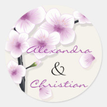 Spring Blossom Wedding Save The Date Announcement Stickers