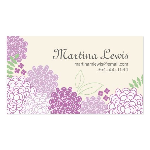 Spring Blossoms Calling Card Business Cards (front side)