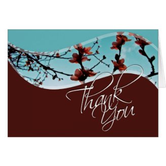  Peacock Green Fractal Lace Thank You Greeting Cards