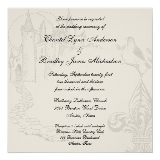 Spring Blossoms Unconditional Love Wedding Invite