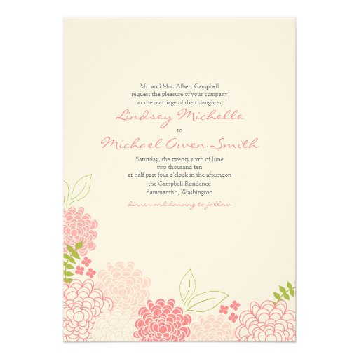 Spring Blossoms Wedding Invitation