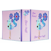 Spring Blue Bird Of Happiness Binders