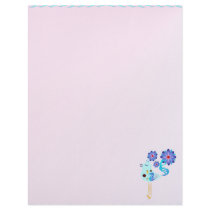 Spring Blue Bird Of Happiness Letterhead