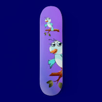 Spring Blue Bird Skateboard