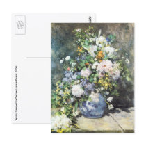 Spring Bouquet by Pierre Auguste Renoir Post Card