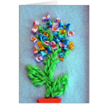 Spring bouquet of flowers greeting card