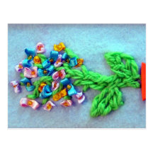 Spring bouquet of flowers post card