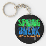 Spring Break Custom Neon Souvenir Keychain