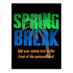 Spring Break Custom Neon Souvenir Postcards