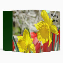 Spring Break Memories binders Daffodils Flowers