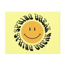 Spring Break Smiley postcards