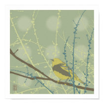 Spring Buds Bird Print