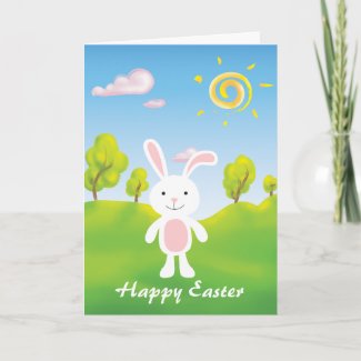 Spring Bunny Happy Easter Card card