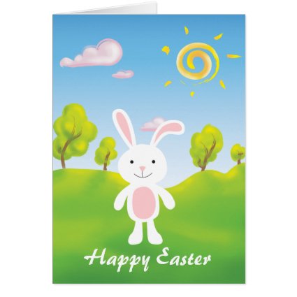Spring Bunny Happy Easter Card