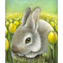 Spring bunny mousepad