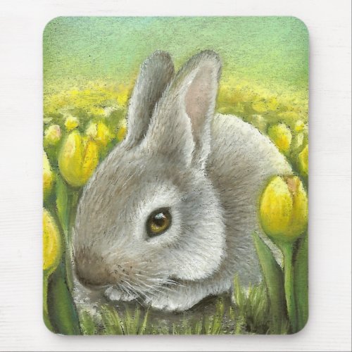 Spring bunny zazzle_mousepad