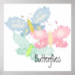 Spring Butterflies Poster