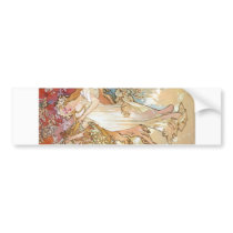 Spring by Mucha bumper stickers