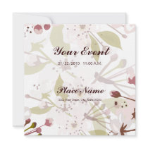 Spring Cherry Blossoms Invitation 5.25 x 5.25