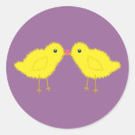 Spring Chicks Round Sticker