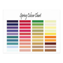 Spring Color Chart Post Card