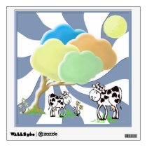 Spring Cow and Calf Wall Decal wall decals