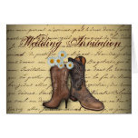 Spring Cowboy Boots Western Country Wedding Cards