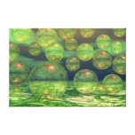 Spring Creation – Green & Gold Renewal Stretched Canvas Prints