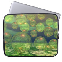 Spring Creation – Green & Gold Renewal laptop sleeves