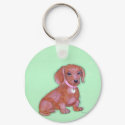 Spring Dachshund Key Chain keychains by TRBrown Spring Dachshund Key Chain keychains