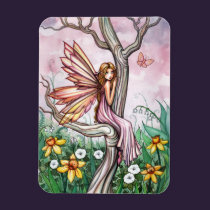 Spring Daffodil Flower Fairy Magnet magnets