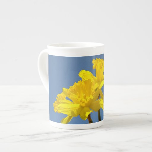spring daffodil flowers bone china mug blue sky zazzle spring daffodil flowers bone china mug blue sky zazzle