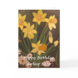 Spring daffodil, Happy Birthday darling Sister Cards Spring daffodil, Happy Birthday darling Sister Cards