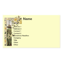 Spring Daffodils and Butterflies Business Cards