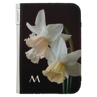 Spring Daffodils Monogram Kindle Cover
