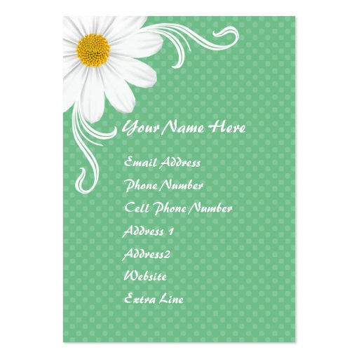 Spring Daisy Chubby Profile Card Business Card Templates (front side)